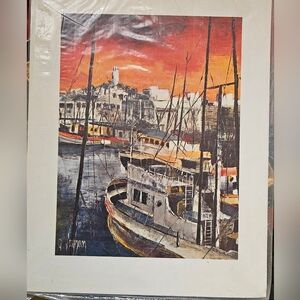 San Francisco  art print, G. Soubeyran San Francisco Fisherman's Wharf